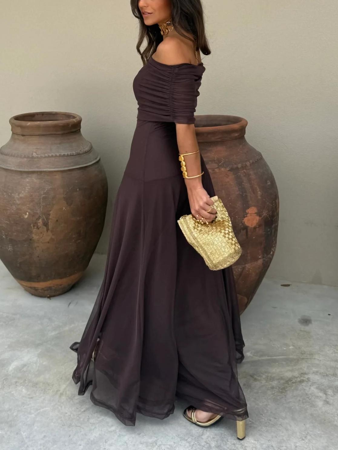 Lucía | Vestido bardot elegante