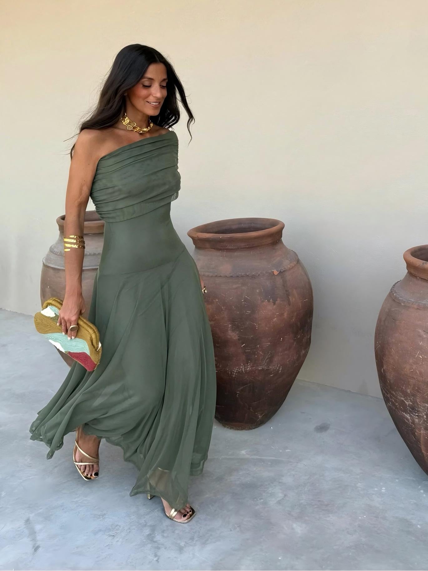 Lucía | Vestido bardot elegante