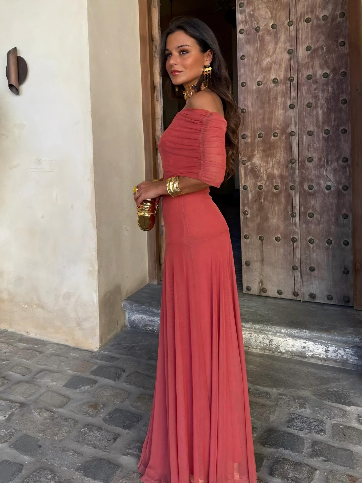 Lucía | Vestido bardot elegante
