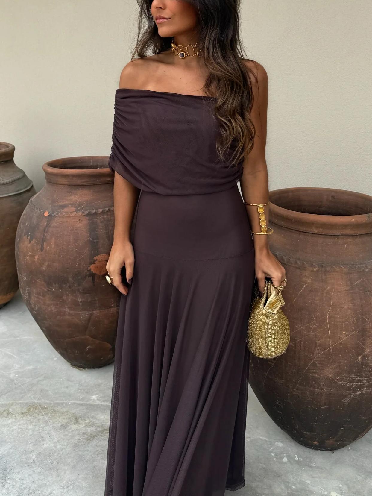 Lucía | Vestido bardot elegante