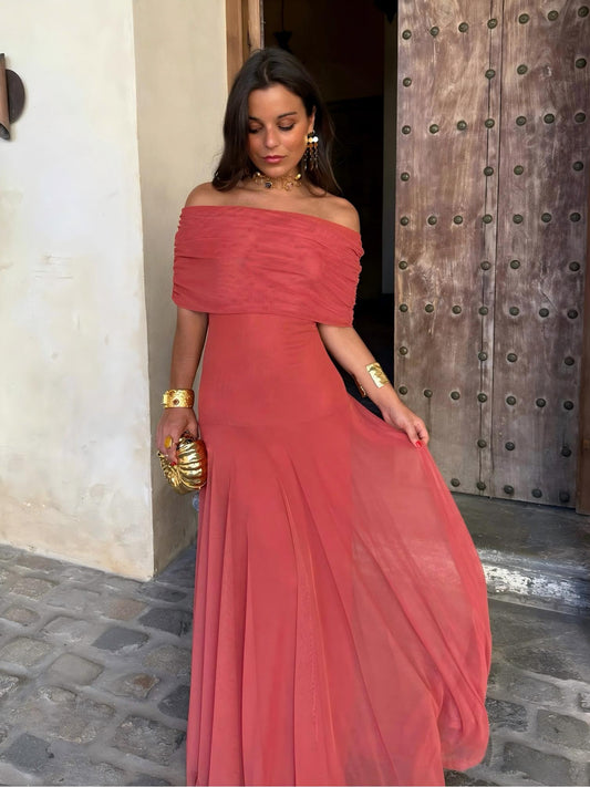 Lucía | Vestido bardot elegante