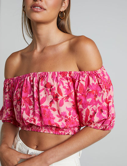 Aurora | Top Floral Rosa
