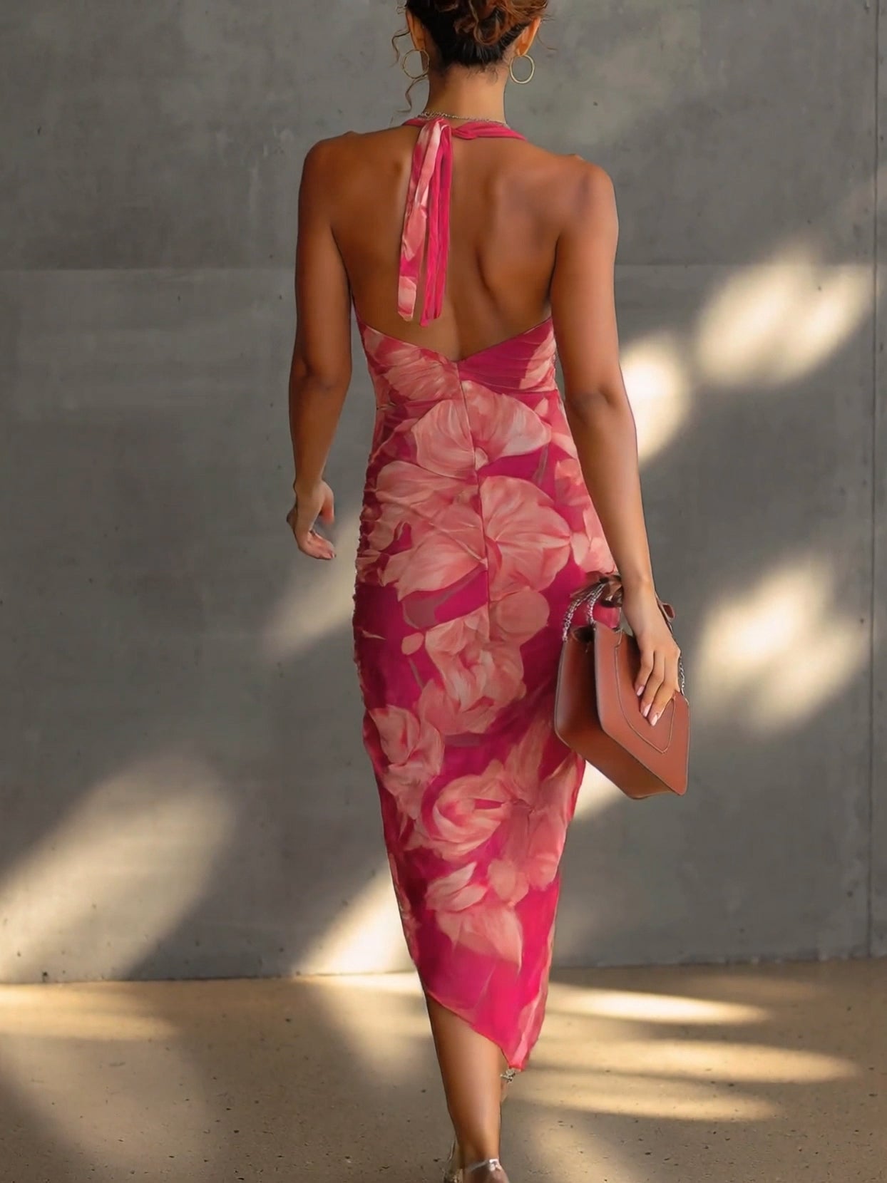 Samanta | Vestido drapeado floral