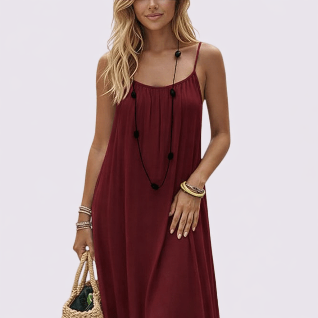 Luna | Vestido largo fluido de tirantes
